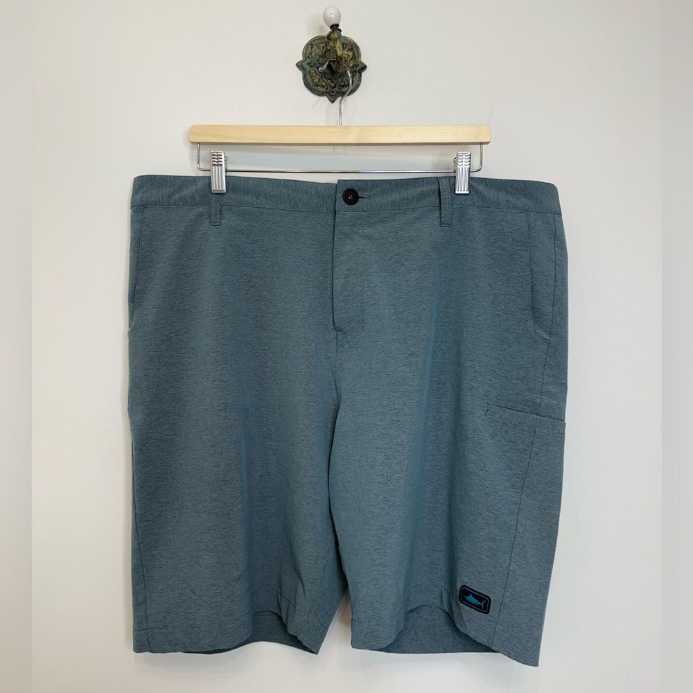 Pelagic Mako Hybrid Shorts Slate Blue Men's Size 40 9.5" Fisherman Lake Beach
